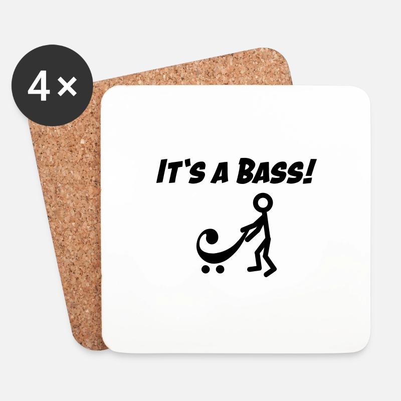Es ist ein Bass! Ein neuer Bass! - Untersetzer (4er-Set) - Weiß