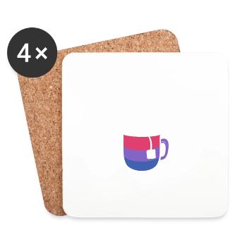 Bisexualitea. Bisexual poison - Coasters (set of 4) - white - Front