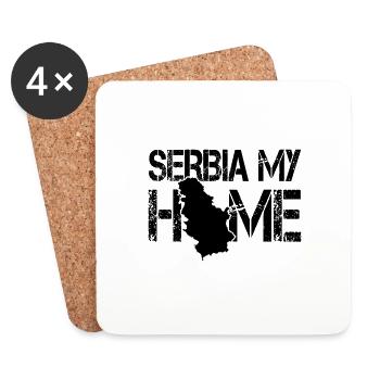 serbia my home - Untersetzer (4er-Set) - Weiß - Vorne