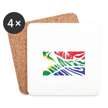 South Africa Flag Loyalist Poison - Coasters (set of 4) - white - Front