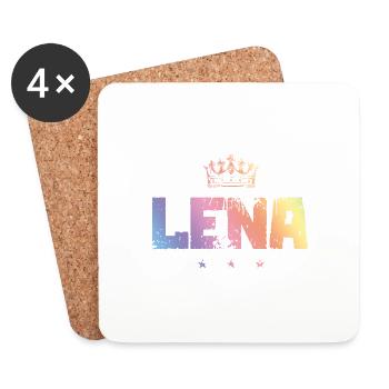 Lena - Dessous de verre (lot de 4) - blanc - Devant