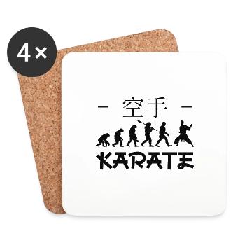 Karate evolution. martial arts. Gift Idea.Japan - Coasters (set of 4) - white - Front