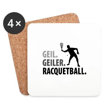 Racquetball Spieler - Untersetzer (4er-Set) - Weiß - Vorne