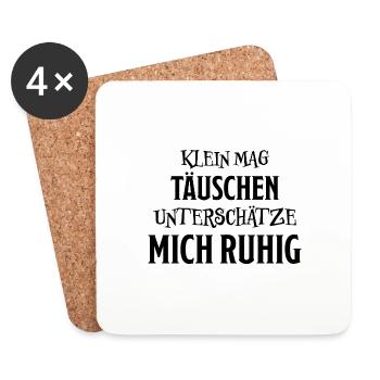 Klein Winzig Lustiger Spruch Kind Baby Geschenk - Untersetzer (4er-Set) - Weiß - Vorne