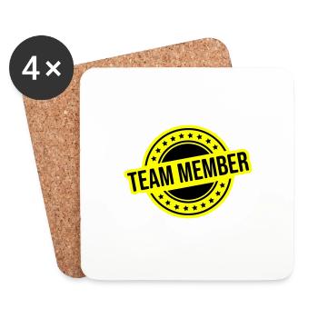 Team Member - Coasters (set of 4) - white - Front