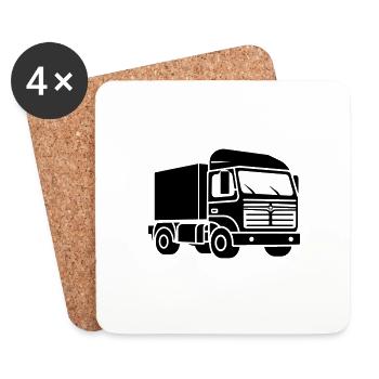 LKW - Untersetzer (4er-Set) - Weiß - Vorne