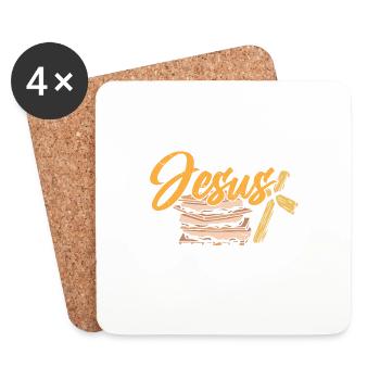 Smore of Jesus Less of Me Religious Camper Bible - Untersetzer (4er-Set) - Weiß - Vorne