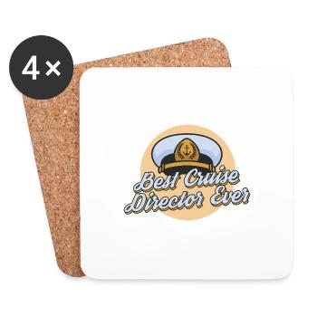 Best Cruise Director First Time Cruise Ship Trip - Coasters (set of 4) - white - Front