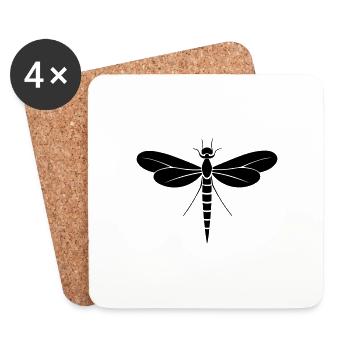 Dragonfly - Coasters (set of 4) - white - Front