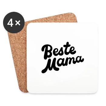 Beste Mama - Untersetzer (4er-Set) - Weiß - Vorne