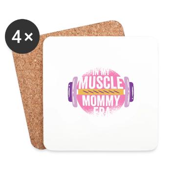 In My Muscle Mommy Era Mother's Day Personal - Untersetzer (4er-Set) - Weiß - Vorne