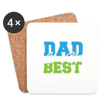 Dad Likes Me Best Daddy's Favorite Child Funny - Coasters (set of 4) - white - Front