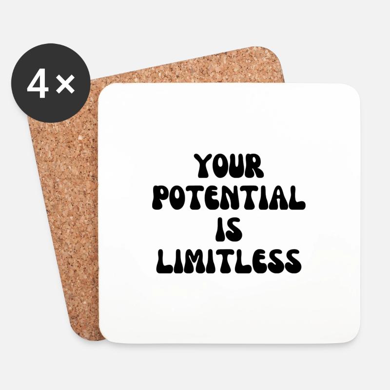 Your potential is limitless - Untersetzer (4er-Set) - Weiß
