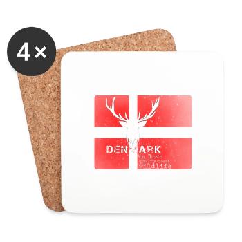 Denmark wildlife - Coasters (set of 4) - white - Front