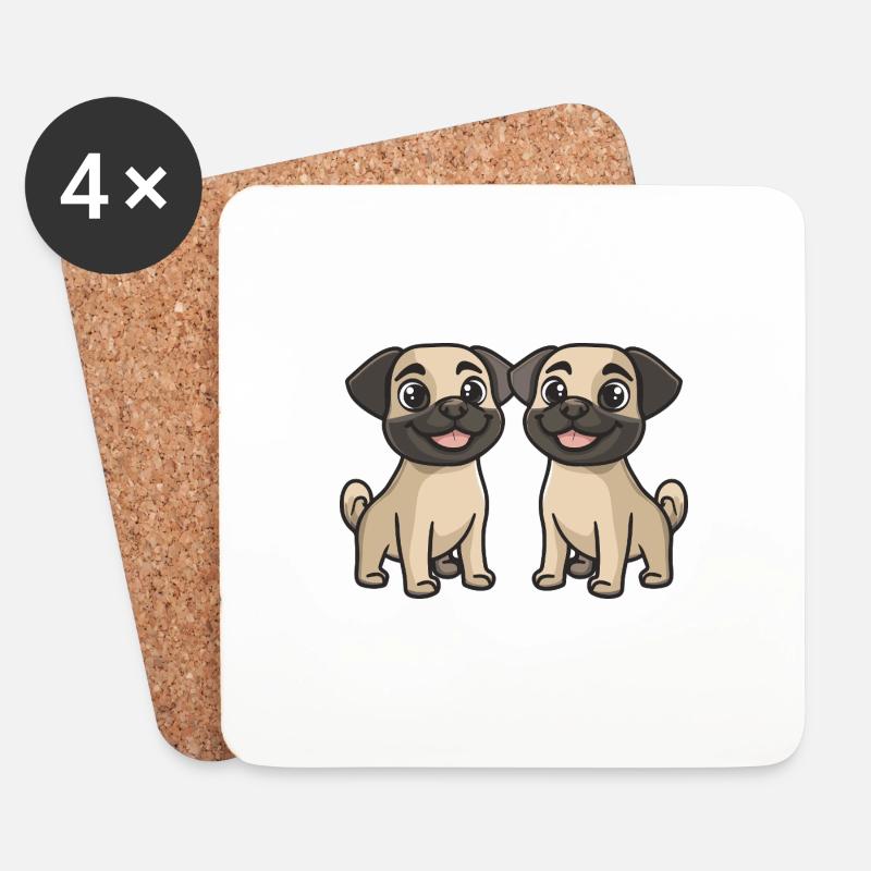 Kangal Hund Comic - Untersetzer (4er-Set) - Weiß