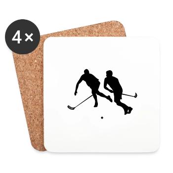 Floorball - Dessous de verre (lot de 4) - blanc - Devant