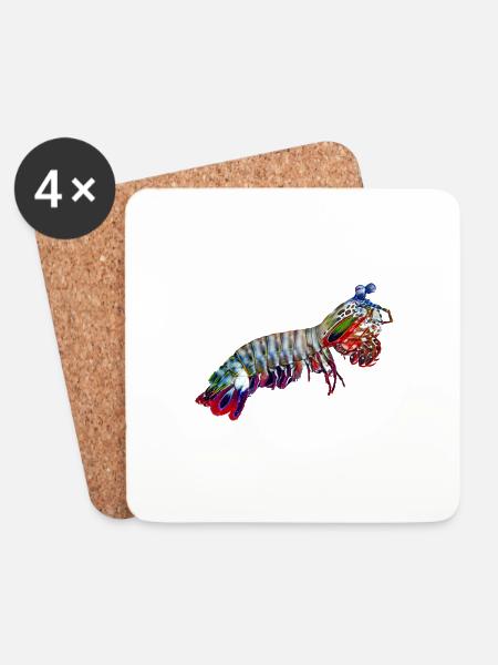 Mantis-Shrimp - Untersetzer (4er-Set) - Weiß