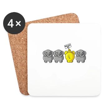 Be unique Exceptional Person. Poison - Coasters (set of 4) - white - Front