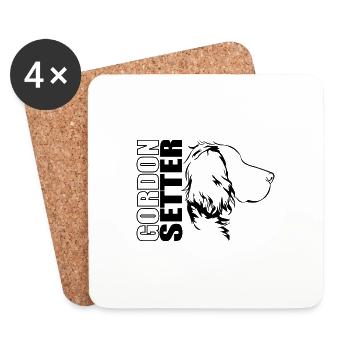 GORDON SETTER Profil Chiens Chien Wilsigns - Dessous de verre (lot de 4) - blanc - Devant