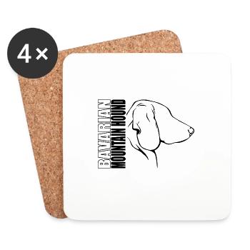 BAVARIAN MOUNTAIN HOUND Profil Hunde Hund Wilsigns - Untersetzer (4er-Set) - Weiß - Vorne