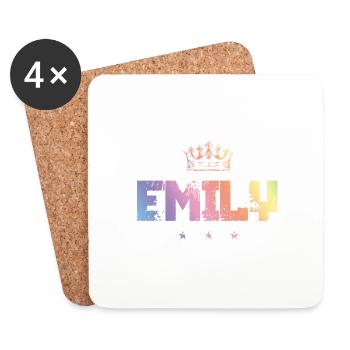 Emily - Coasters (set of 4) - white - Front