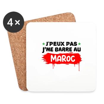 J'peux pas j'me barre au Maroc - Dessous de verre (lot de 4) - blanc - Devant