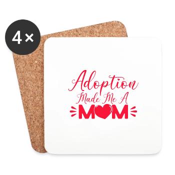 Foster parents Adoption of children Adoptive parents - Coasters (set of 4) - white - Front