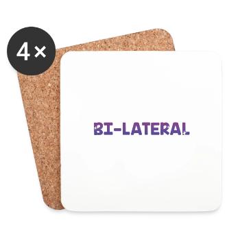 Bilateral Bisexual LGBTQ Bi Pride LGBT Asexual - Untersetzer (4er-Set) - Weiß - Vorne