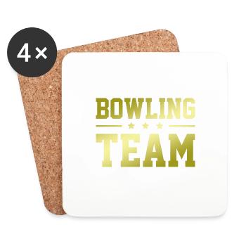 Bowling Team - Untersetzer (4er-Set) - Weiß - Vorne
