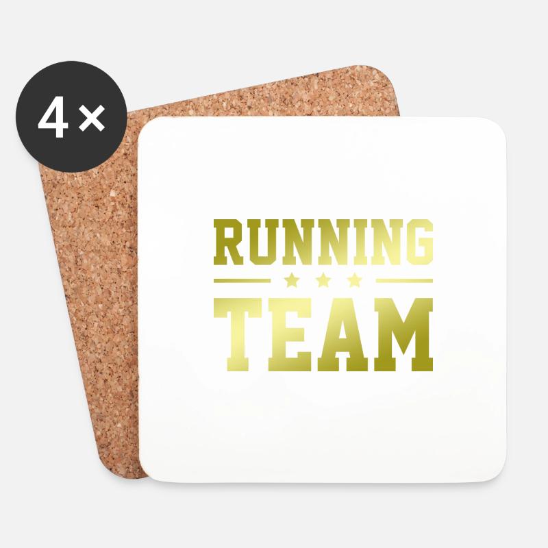Running Team - Untersetzer (4er-Set) - Weiß