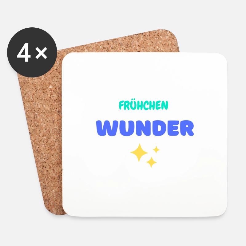 Frühchen Wunder Sterne - Untersetzer (4er-Set) - Weiß