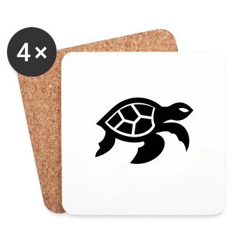 tortoise - Coasters (set of 4) - white - Front