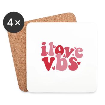 I Love VBS Crew Vacation Bible School Teacher - Coasters (set of 4) - white - Front