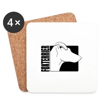 Kurzhaar Foxterrier Profil Wilsigns Hunde Hund - Untersetzer (4er-Set) - Weiß - Vorne