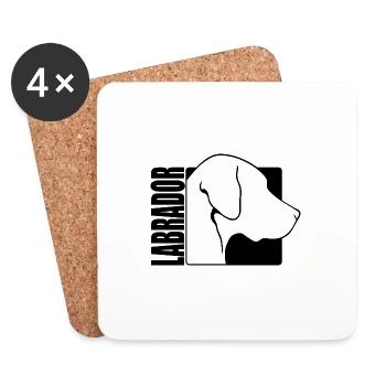 Labrador Profil Labbi Hunde Hund Wilsigns - Untersetzer (4er-Set) - Weiß - Vorne