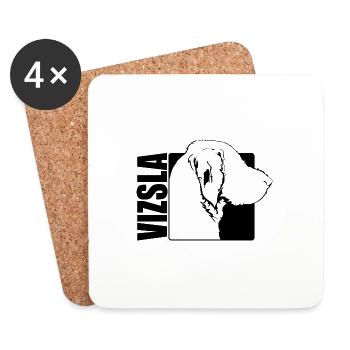 Wirehaired Vizsla Profile Dog Dogs Wilsigns - Coasters (set of 4) - white - Front