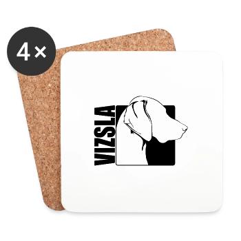 Vizsla Profile Dog Dogs Hunting Dogs Hunter Wilsigns - Coasters (set of 4) - white - Front