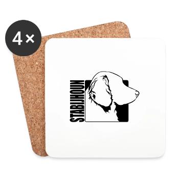Stabijhoun Profil Chiens Chien Wilsigns - Dessous de verre (lot de 4) - blanc - Devant