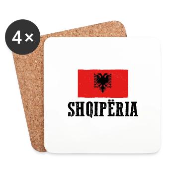 Albaner Albanisch Albanien - Untersetzer (4er-Set) - Weiß - Vorne