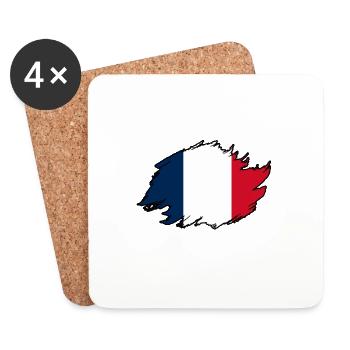 Français Français France - Dessous de verre (lot de 4) - blanc - Devant
