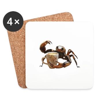 Skorpion Kaffee - Untersetzer (4er-Set) - Weiß - Vorne