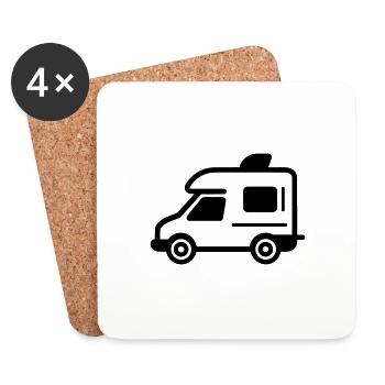 Wohnmobil - Untersetzer (4er-Set) - Weiß - Vorne