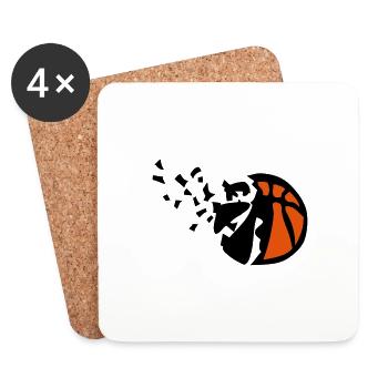 Explosion basketball Destrukturierungsmittel - Untersetzer (4er-Set) - Weiß - Vorne