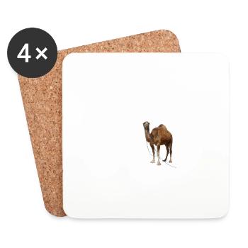 Camel funny animal Dubai - Coasters (set of 4) - white - Front
