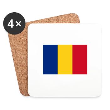 FLAG OF ROMANIA - Coasters (set of 4) - white - Front