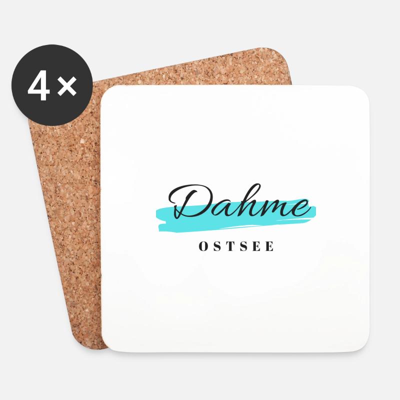 Dahme Ostsee - Untersetzer (4er-Set) - Weiß