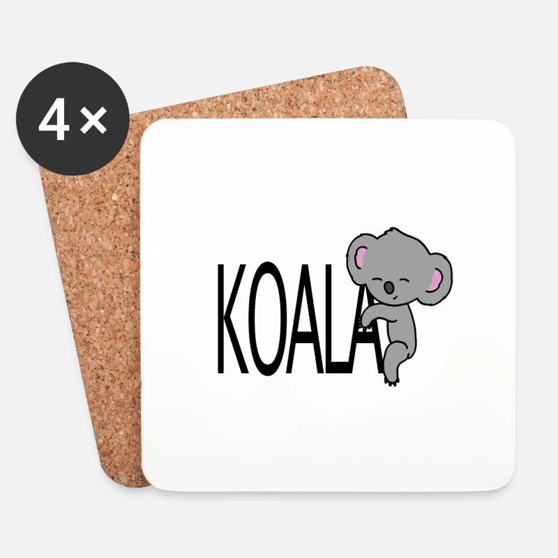 Koala - Untersetzer (4er-Set) - Weiß