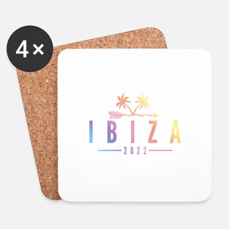 Ibiza 2022 - Untersetzer (4er-Set) - Weiß