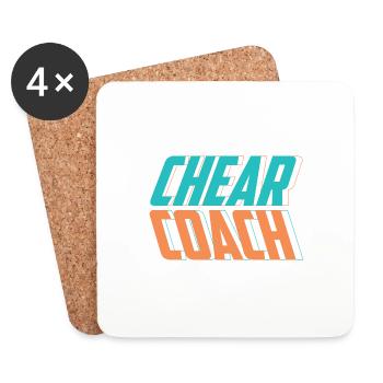 Cheering Coach Choreographer Gift - Coasters (set of 4) - white - Front