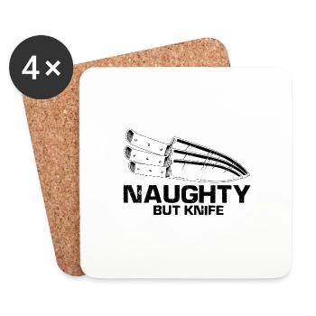 Life is better with knife knife collector - Coasters (set of 4) - white - Front